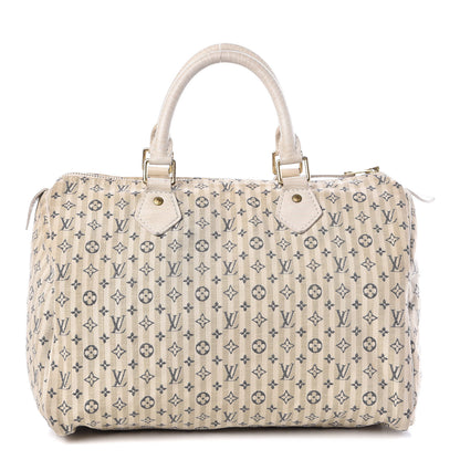 Louis Vuitton Mini Lin Croisette Speedy 30 Blue 1 of 9