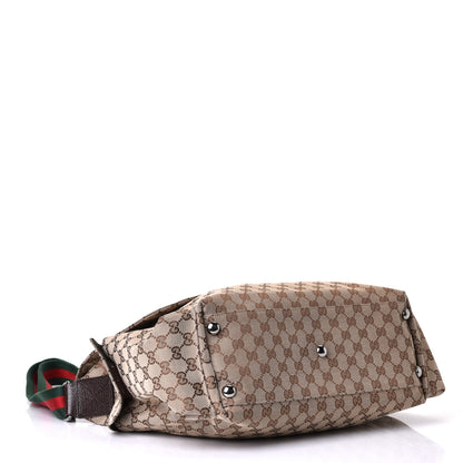 Gucci Monogram Web Messenger Diaper Bag Brown 3 of 5
