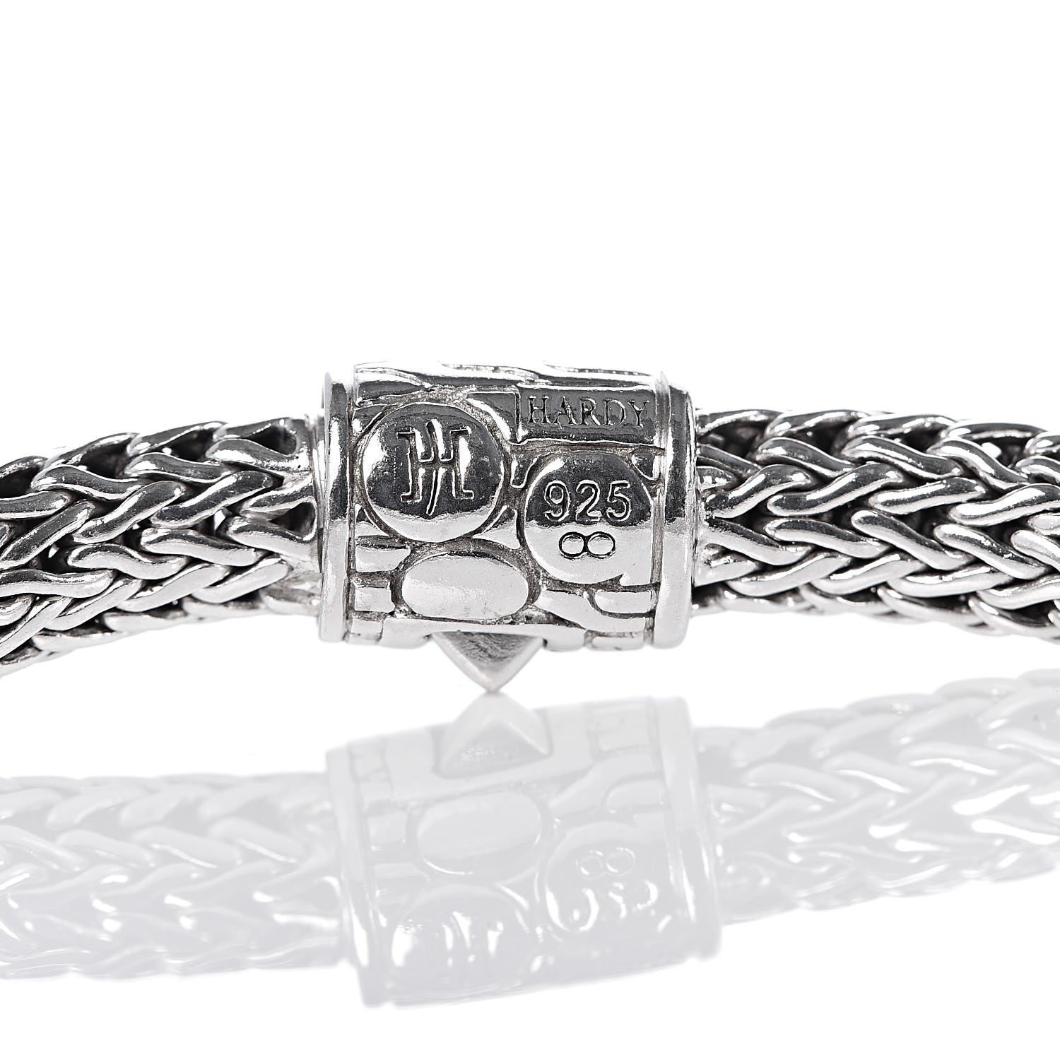 John Hardy Sterling Silver Black Sapphire 4 Station Classic Chain Bracelet 4 of 5