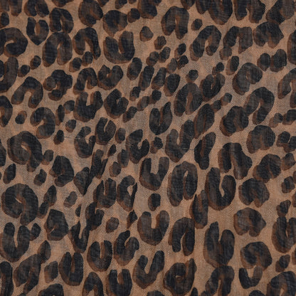 Louis Vuitton Cashmere Silk Leopard Etole Stole Marron 6 of 7