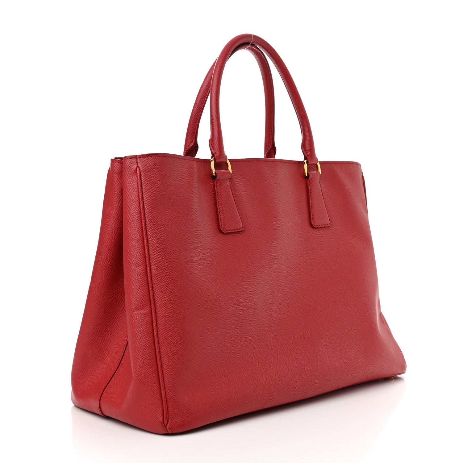 Prada Saffiano Lux Large Tote Fuoco 2 of 19