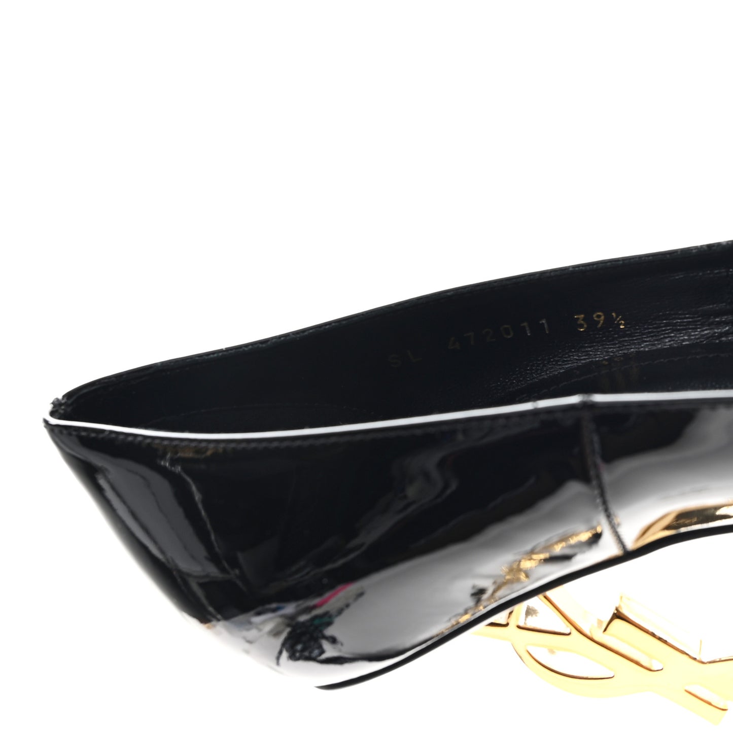 Patent Opyum 110 Pumps  39.5 Black Gold