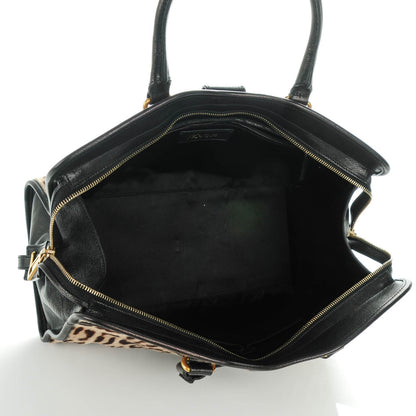 Saint Laurent Pony Hair Leopard Print Medium Cabas Chyc Black 5 of 7