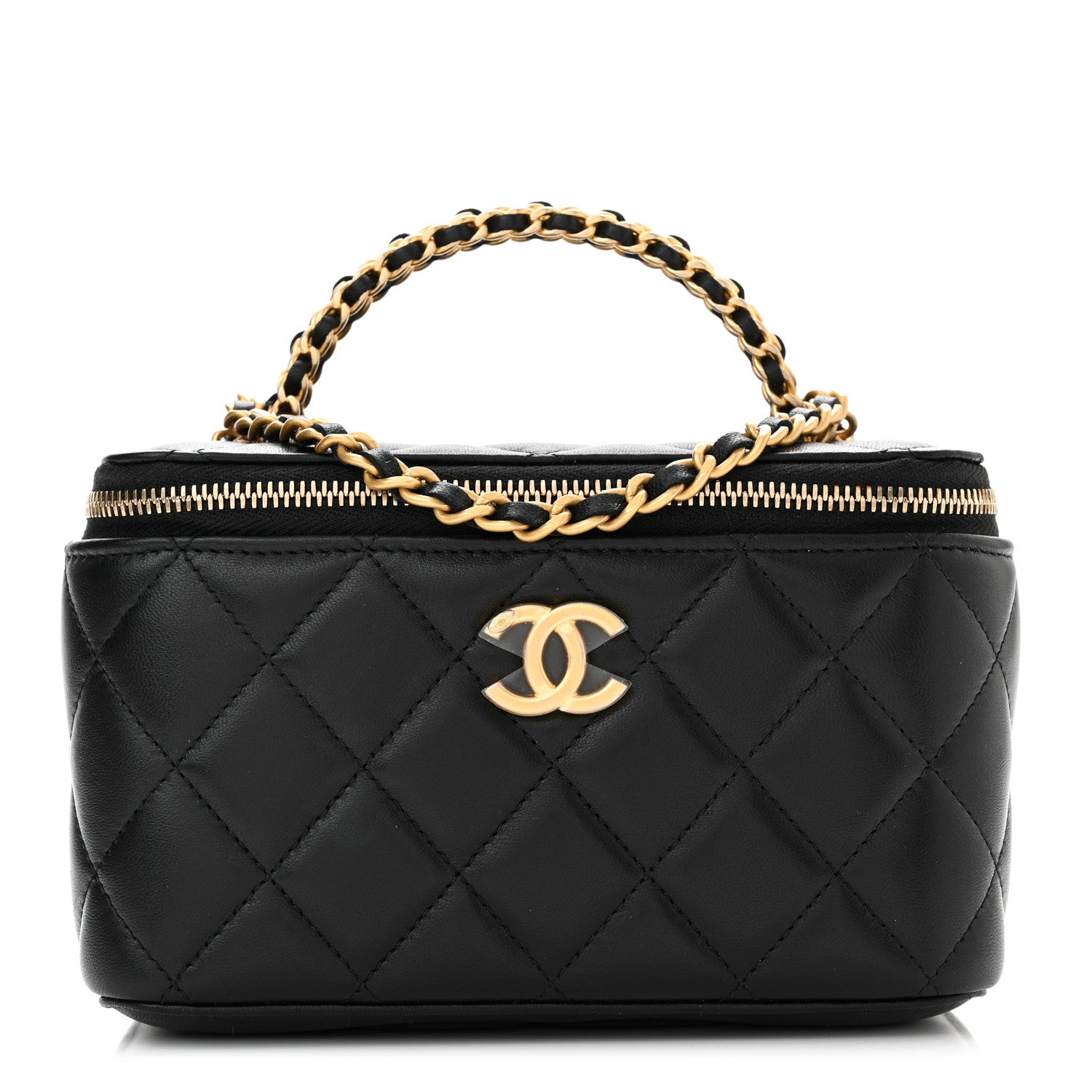 Chanel Lambskin Quilted Pick Me Up Vanity Case Black 1 of 11