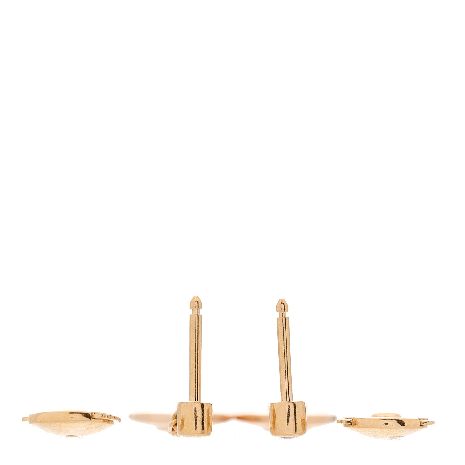 Cartier 18K Pink Gold Diamond C De Cartier Logo Drop Earrings 3 of 3
