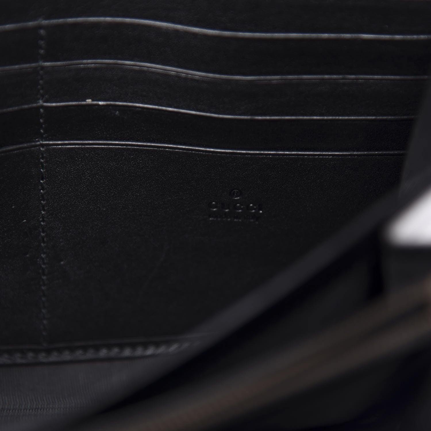 Gucci Calfskin Matelasse GG Marmont Chain Wallet Black 8 of 10
