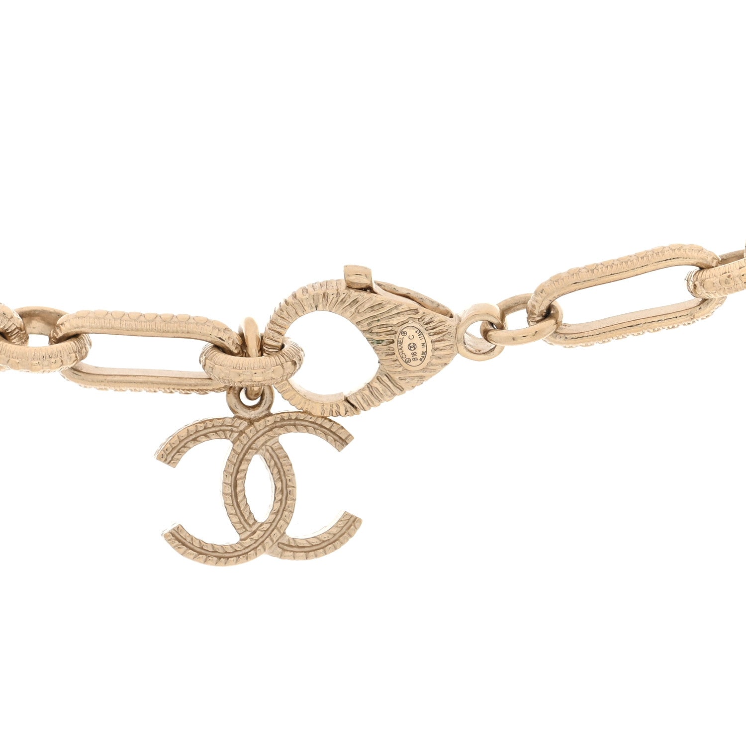 Chanel Metal CC Ball Chain Necklace Gold Gold 4 of 4