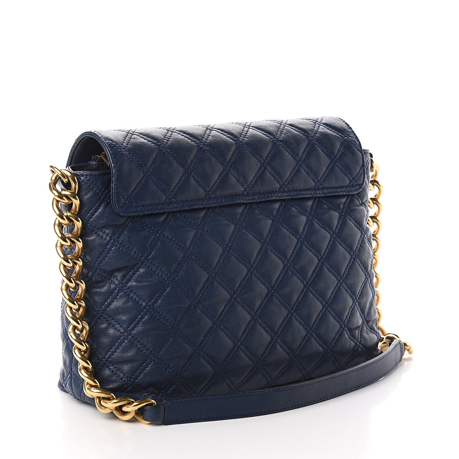 Marc Jacobs Lambskin Quilted The XL Single Flap Navy 2 of 7