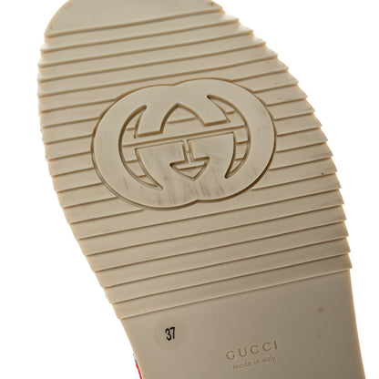 Gucci Linen Psychedelic Mini GG Monogram Angelina Platform 55mm Slide Sandals 37 Multicolor 9 of 12