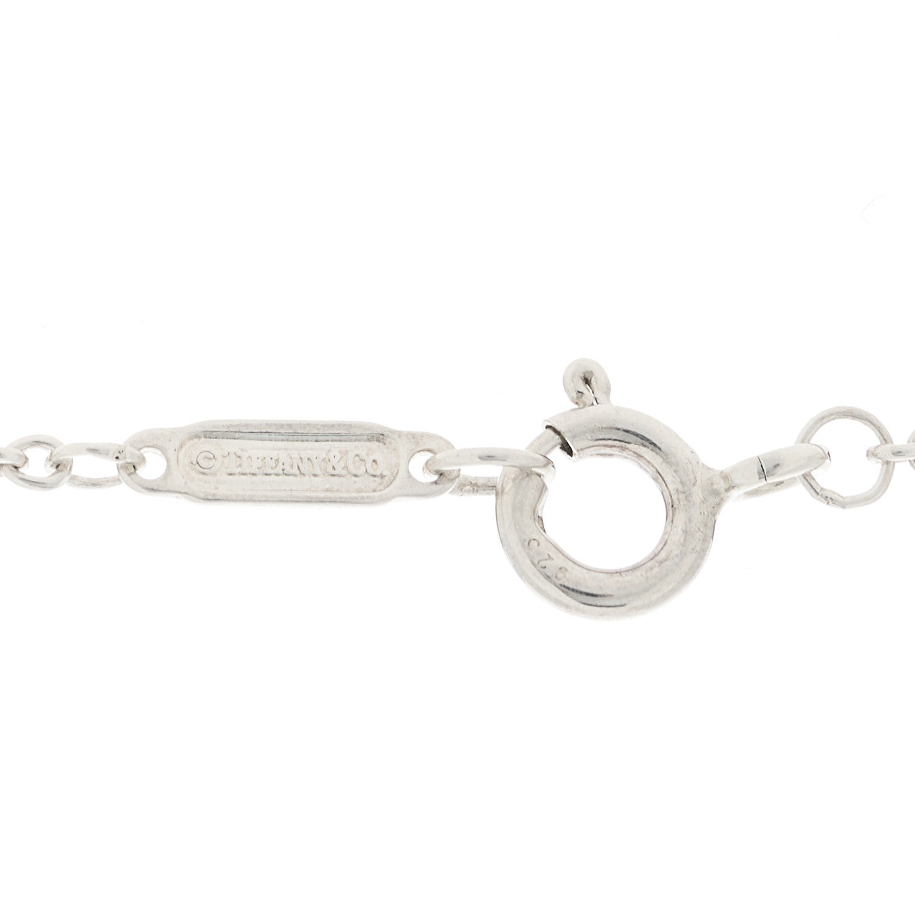 Tiffany Sterling Silver Cushion Square Link Pendant Necklace 4 of 5