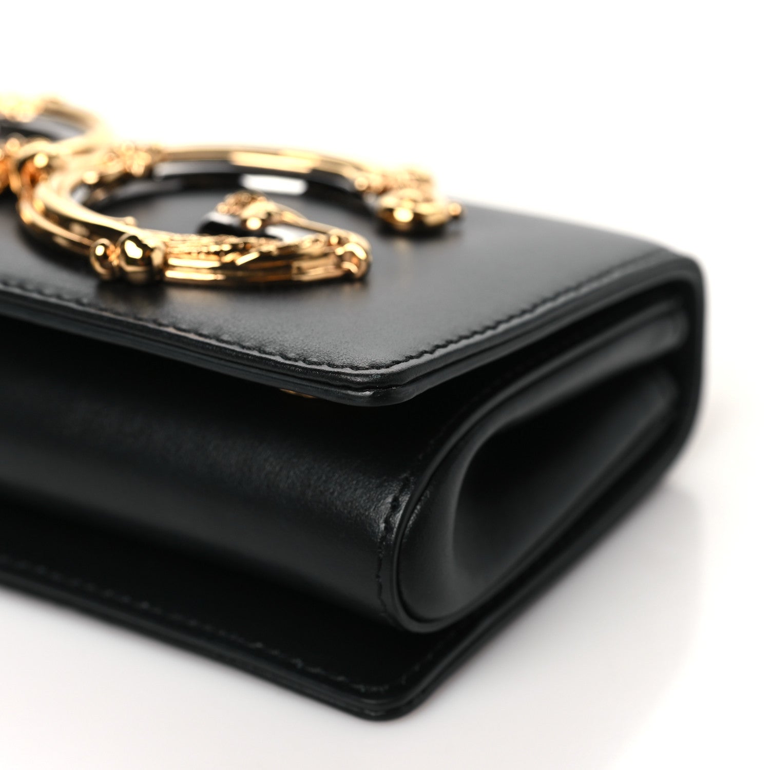 Dolce & Gabbana DOLCE GABBANA Calfskin DG Girls Phone Shoulder Bag Black 9 of 9