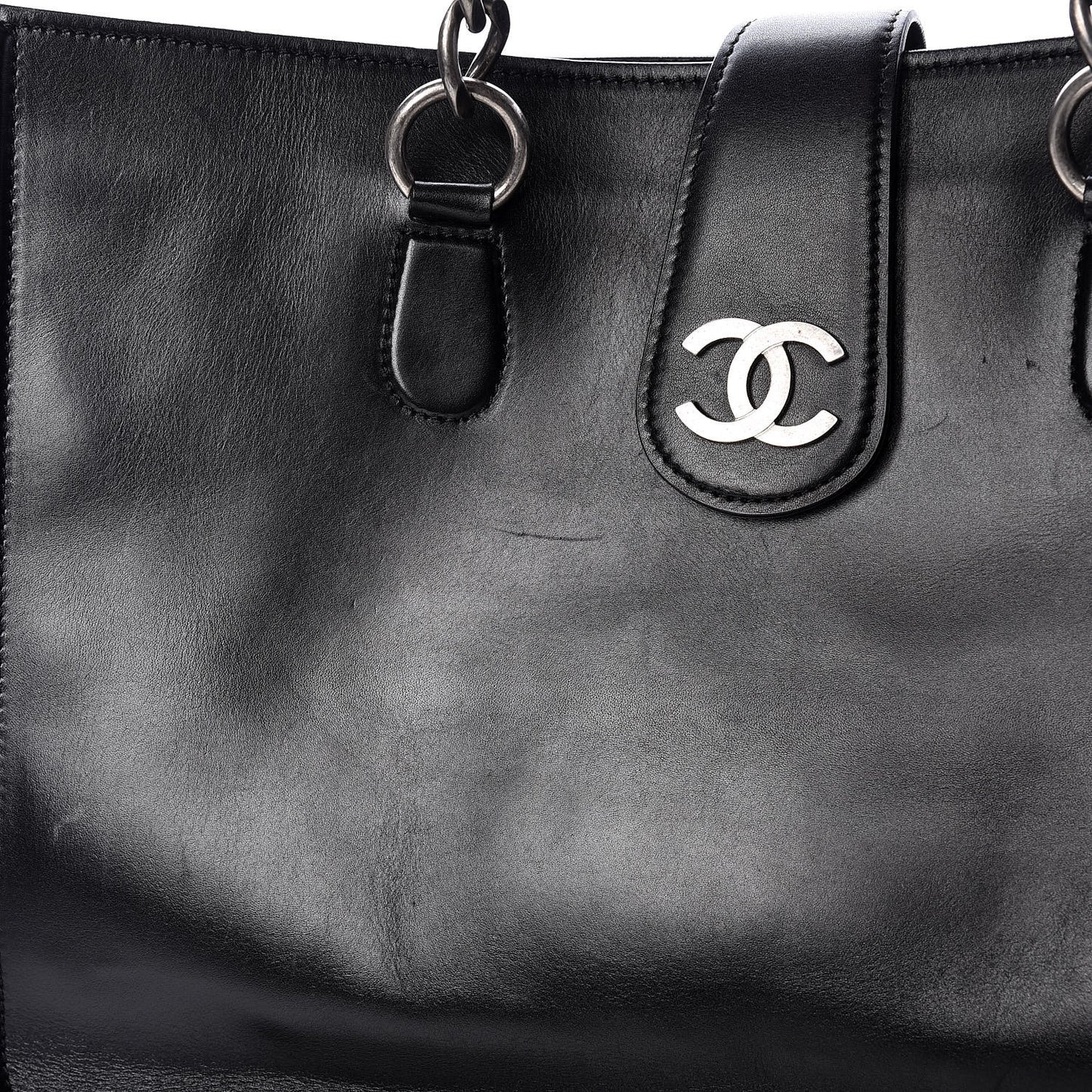 Smooth Calfskin Country Ride Tote Black