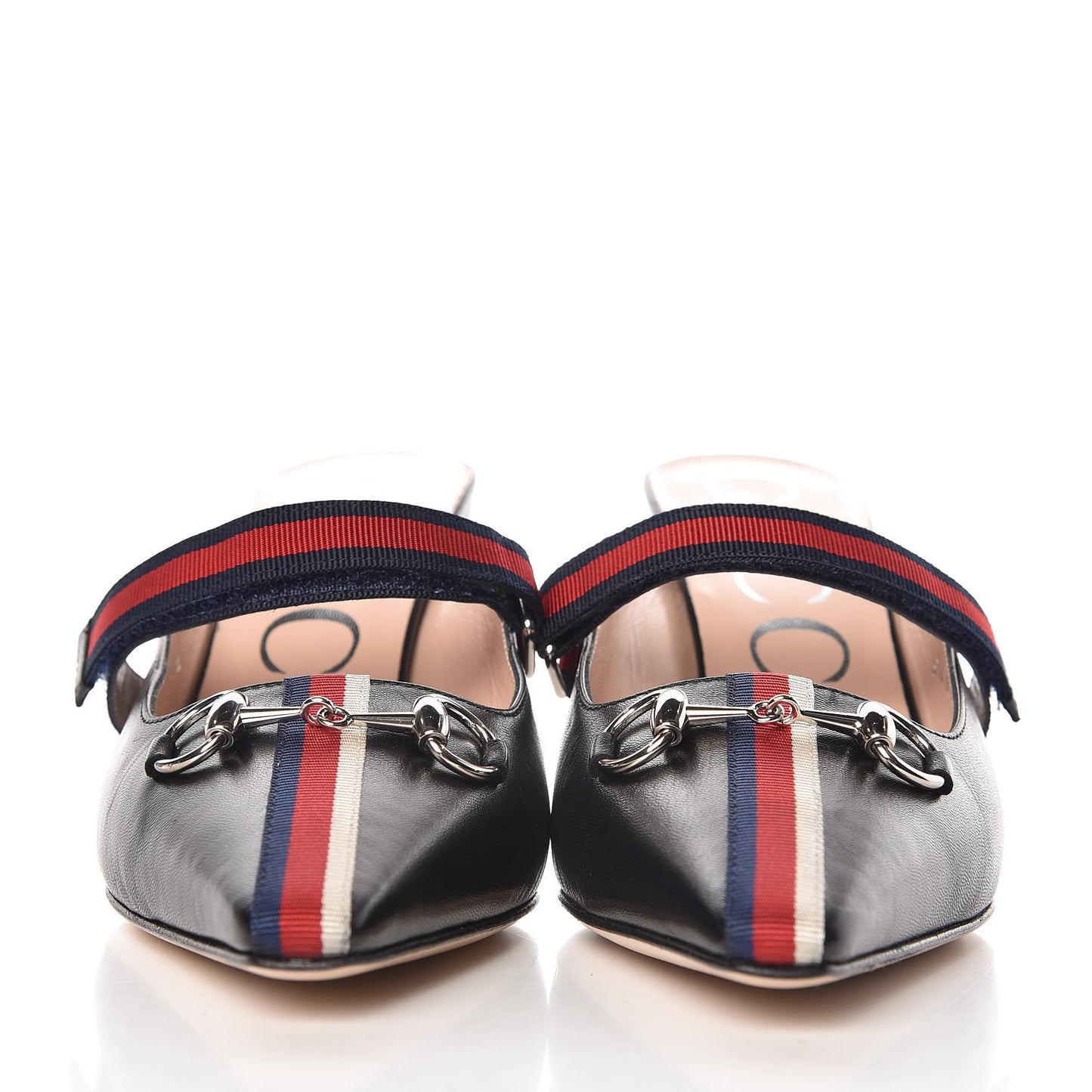 Malaga Kid Sylvie Web Cross Strap Mid-Heel Slides 36.5 Black