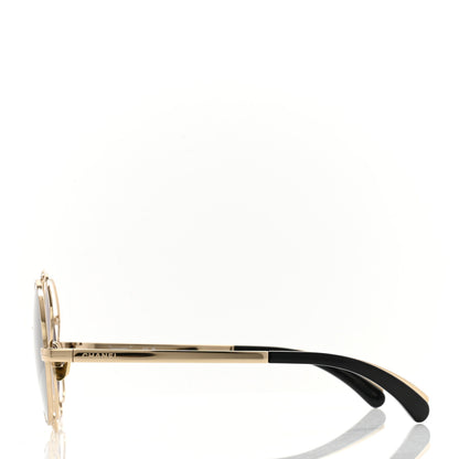 Chanel Metal Round Camellia Sunglasses 71573 Gold 3 of 8