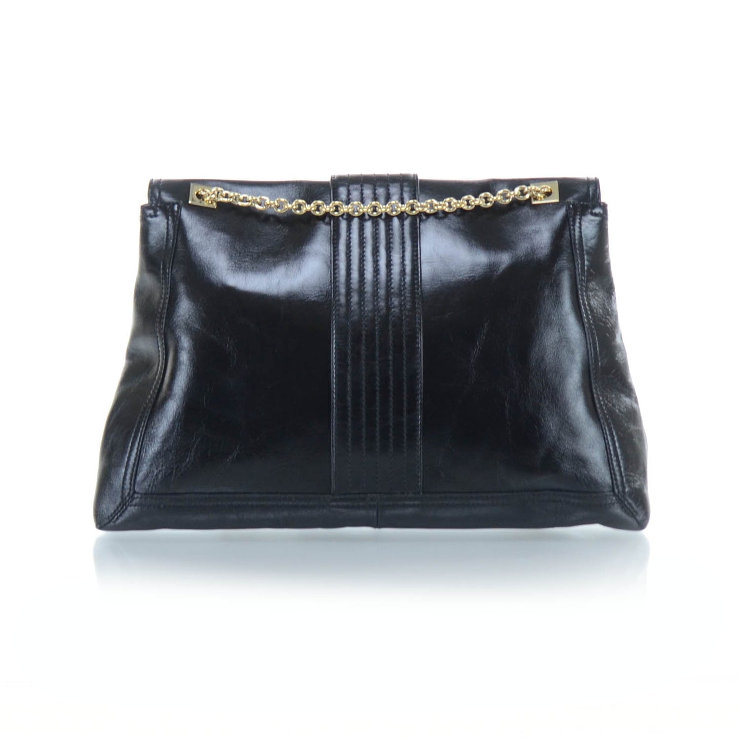 Vitello Acqua Maxi Baguette Shoulder Bag Black