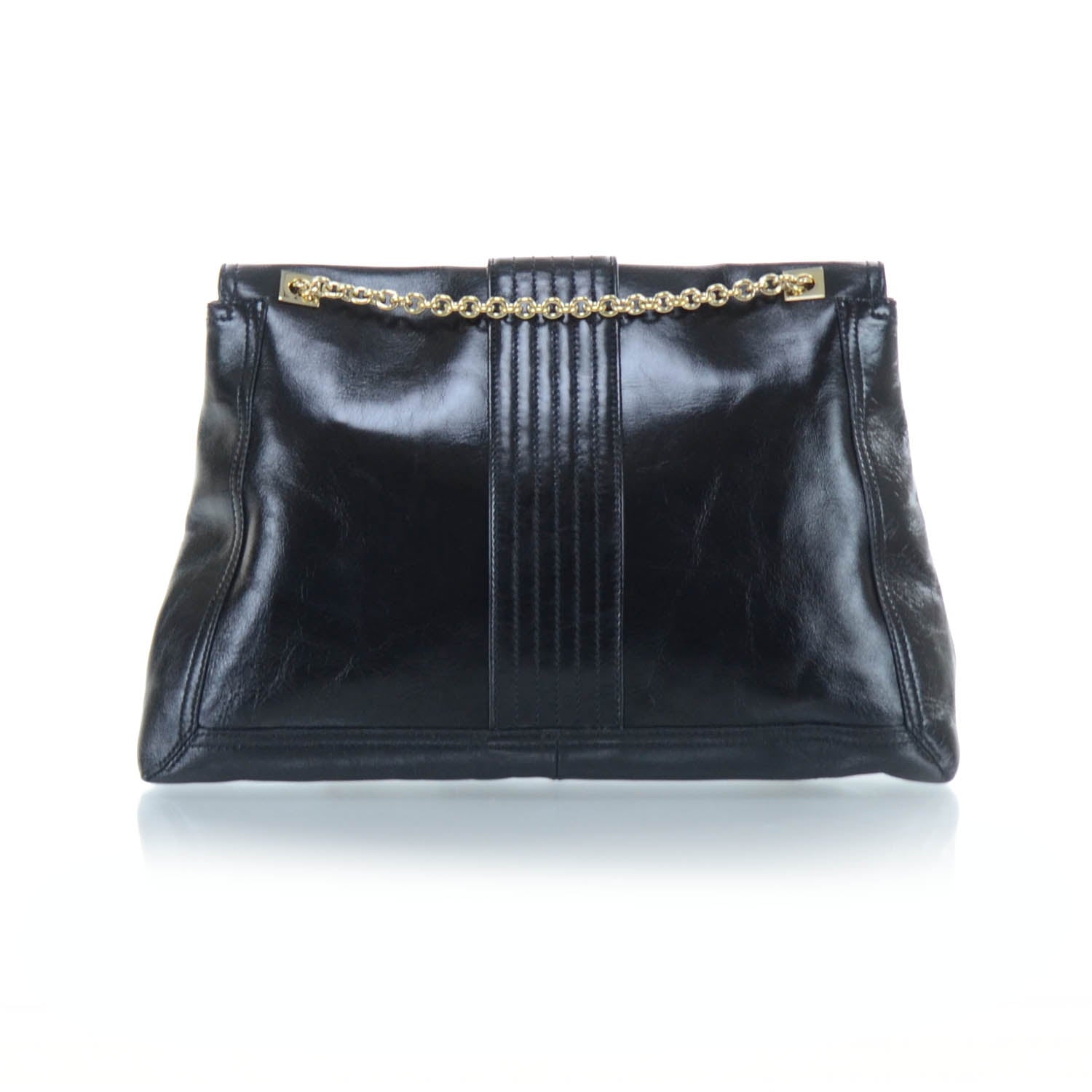 Fendi Vitello Acqua Maxi Baguette Shoulder Bag Black 3 of 11