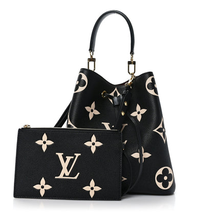 Louis Vuitton Empreinte Monogram Giant Neonoe MM Black Beige 1 of 12