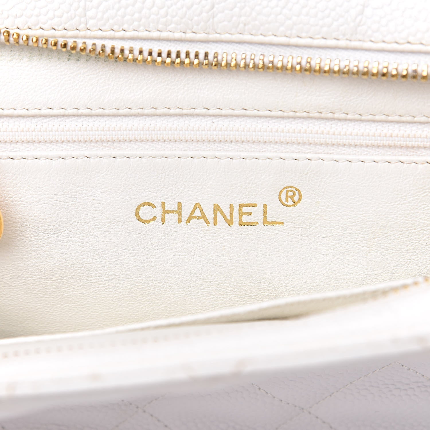 Chanel Caviar Quilted Shoulder Bag White 6 of 14