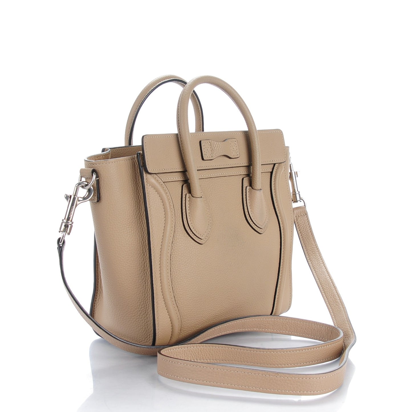 Drummed Calfskin Nano Luggage Dune