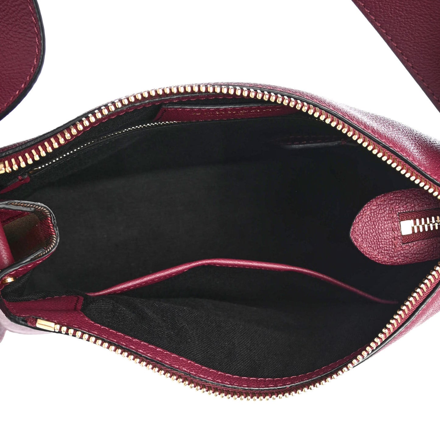 Soft Grain Calfskin House Check Small Helmsley Crossbody Dark Plum