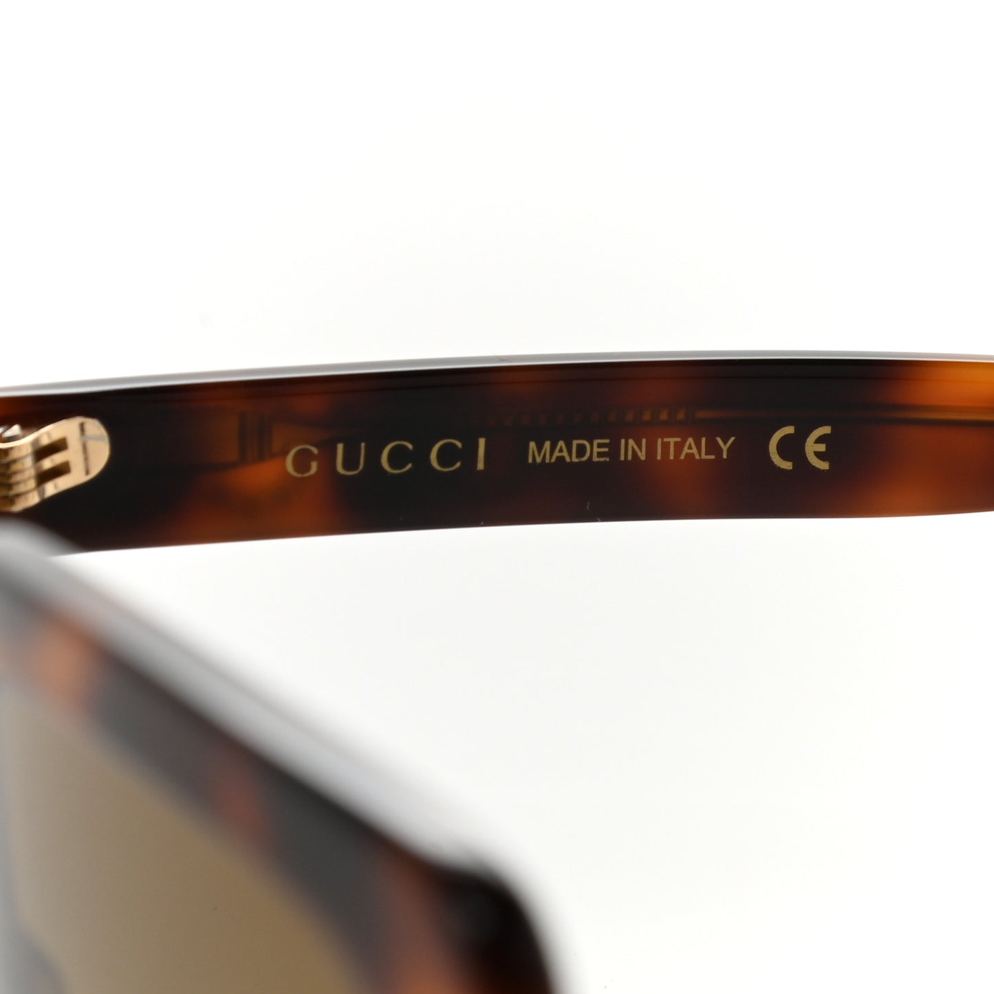 Acetate Square Frame Crystal Sunglasses GG 0418S Tortoiseshell