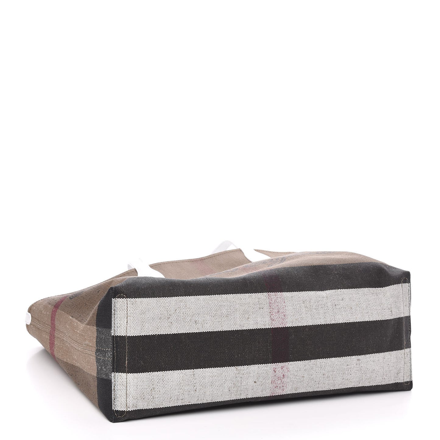 Coated Canvas Mega Check Medium Doodle Tote White