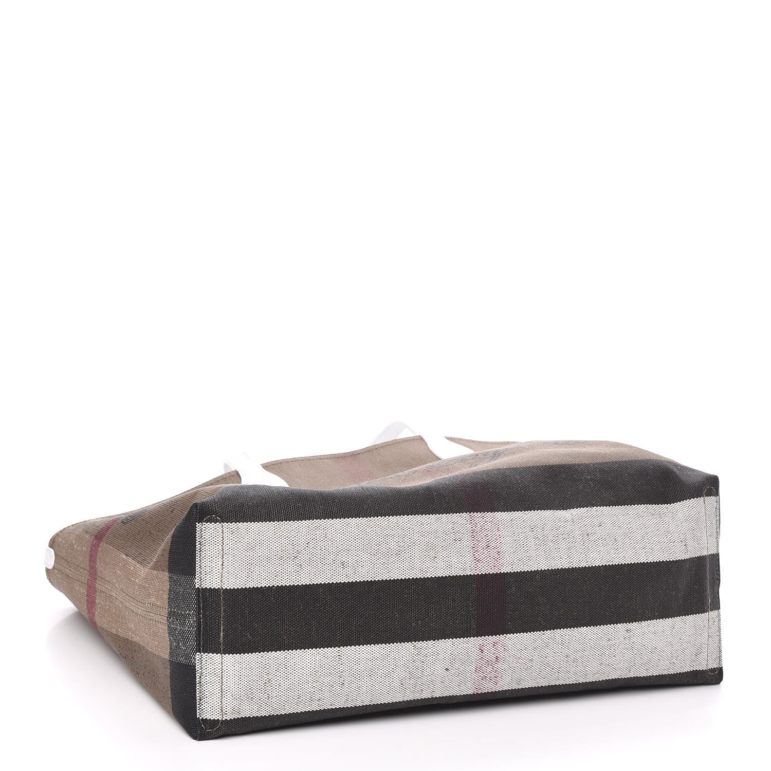 Burberry Coated Canvas Mega Check Medium Doodle Tote White 4 of 12