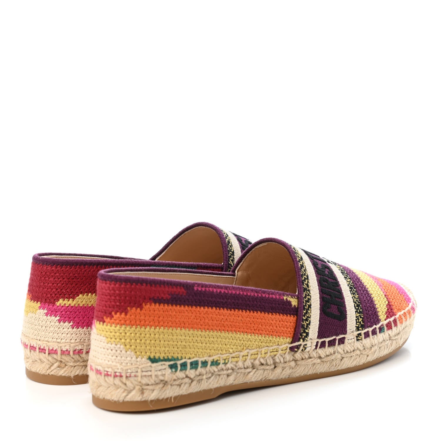 Christian Dior Cotton Embroidered Patchwork Granville Espadrille 37 Multicolor 3 of 4