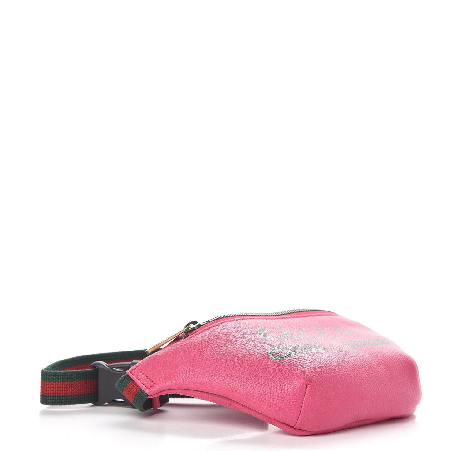 Grained Calfskin Small Logo Belt Bag Box Pink Green