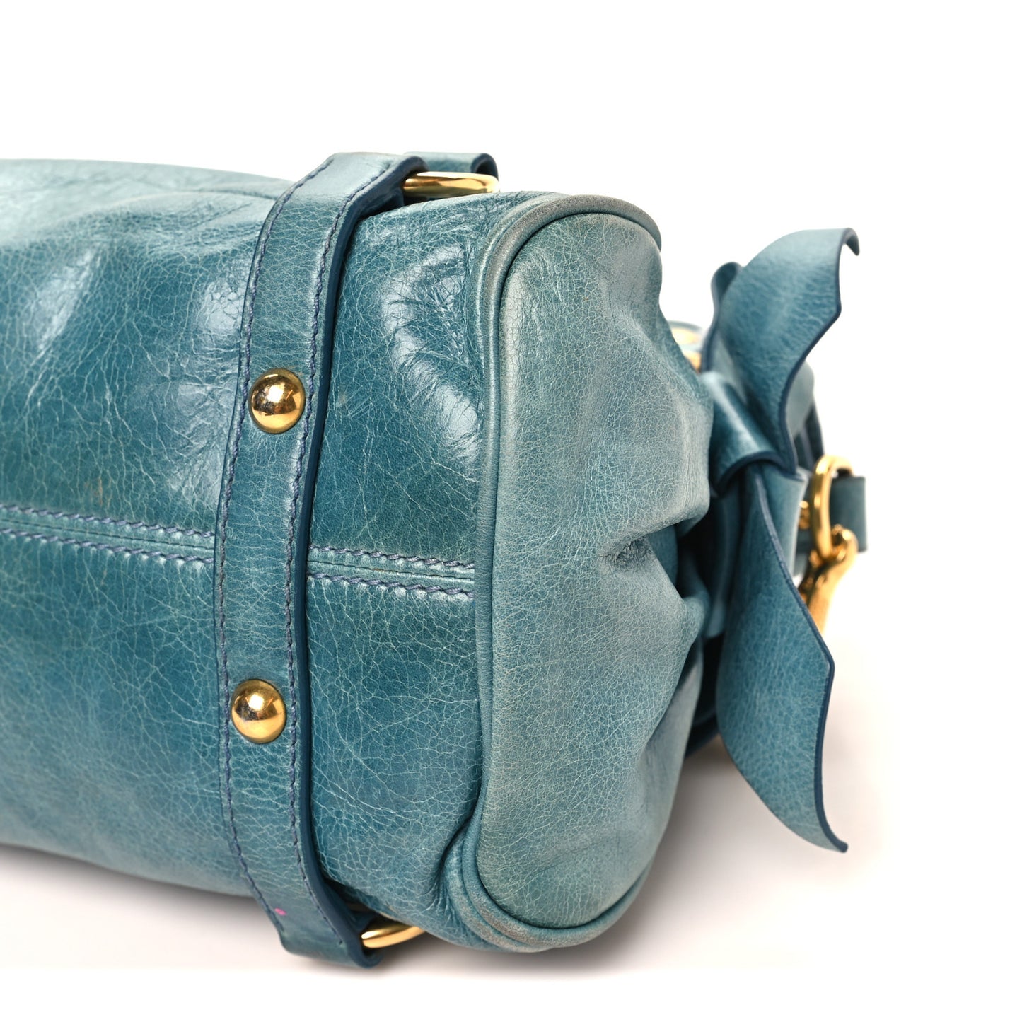 Vitello Lux Mini Bow Bag Blue