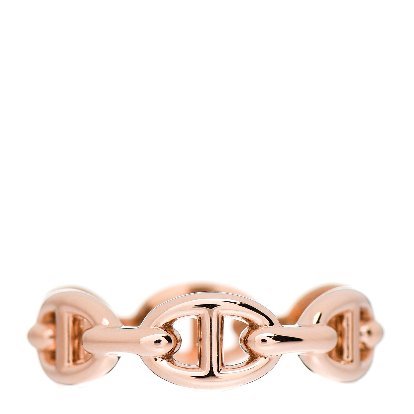 18K Rose Gold PM Chaine D'Ancre Enchainee Ring 54 6.75