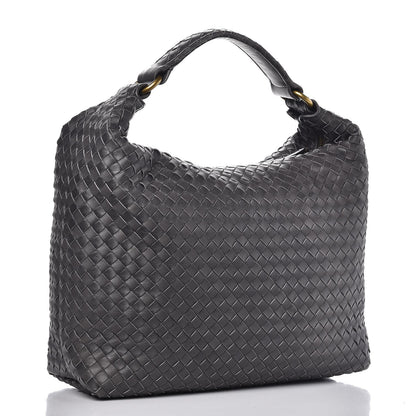 Bottega Veneta Nappa Intrecciato Pyramid Hobo Ferro Gray 3 of 11