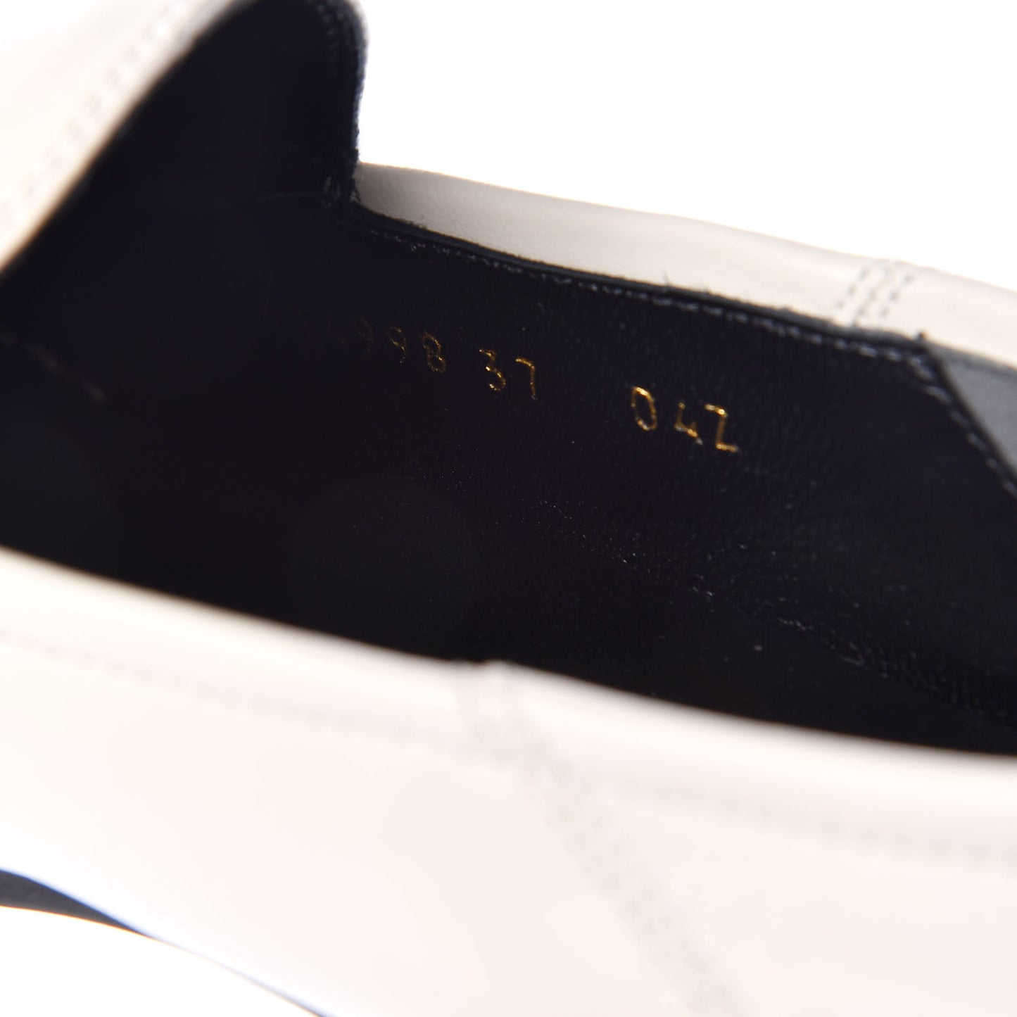 Lambskin Womens Brixton Horsebit Loafers 37 Mystic White