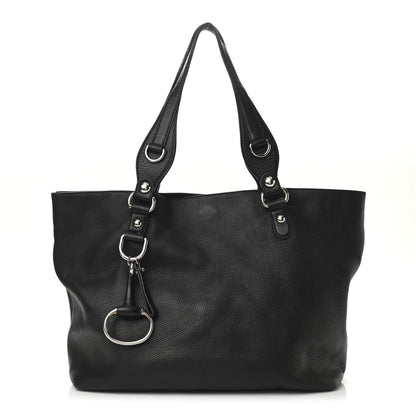 Gucci Calfskin Medium Icon Bit Tote Black 1 of 14