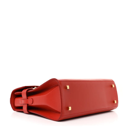 Delvaux Calfskin MM Tempete Satchel Scarlet Red 4 of 12