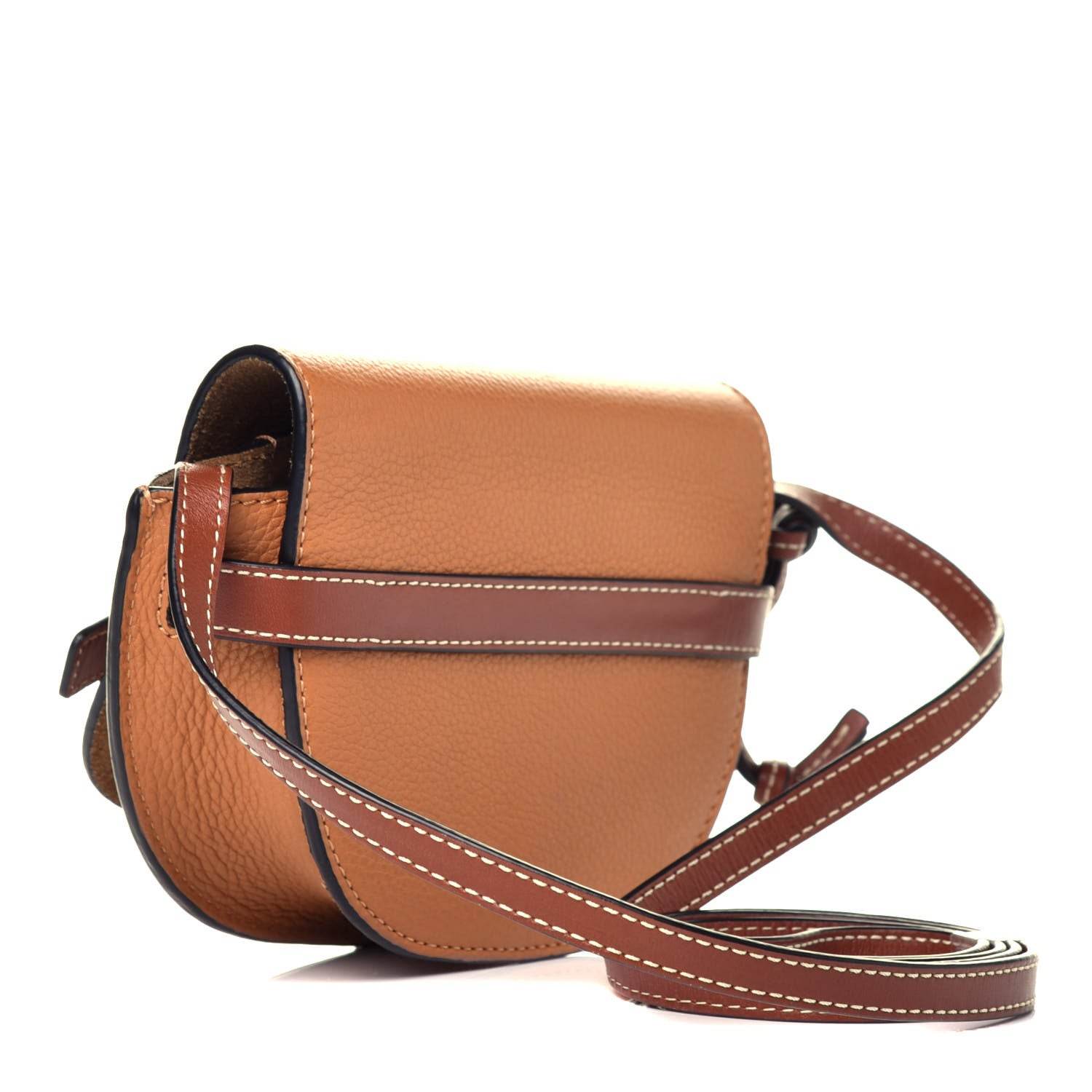 Loewe Grained Calfskin Mini Gate Crossbody Bag Caramel Pecan 3 of 9