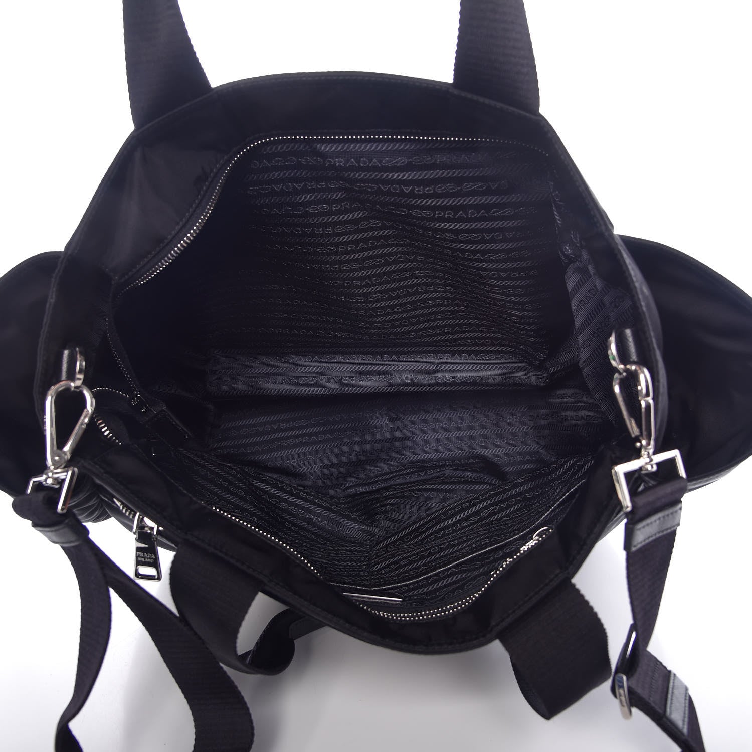 Prada Tessuto Nylon Vela Diaper Bag Black 6 of 10