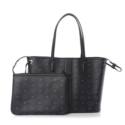 MCM Visetos Medium Liz Reversible Shopper Tote Black 1 of 15