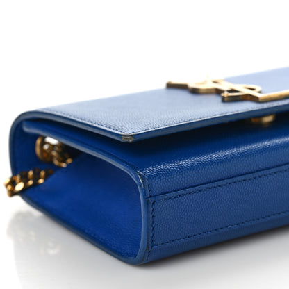 Saint Laurent Grain De Poudre Small Classic Monogram Kate Satchel Royal Blue 7 of 14