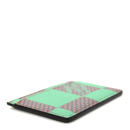 Louis Vuitton Damier Pop Porte Cartes Simple Card Holder Green 4 of 8