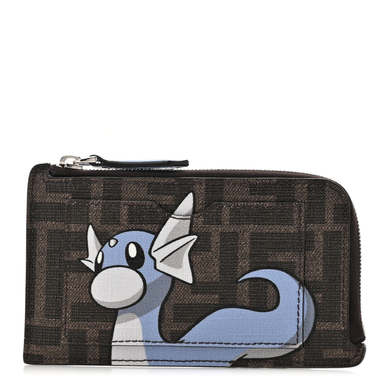 Fendi X FRGMT X POKEMON Glazed Fabric FF 1974 Pokemon Card Case Tobacco Moro Blue 1 of 9