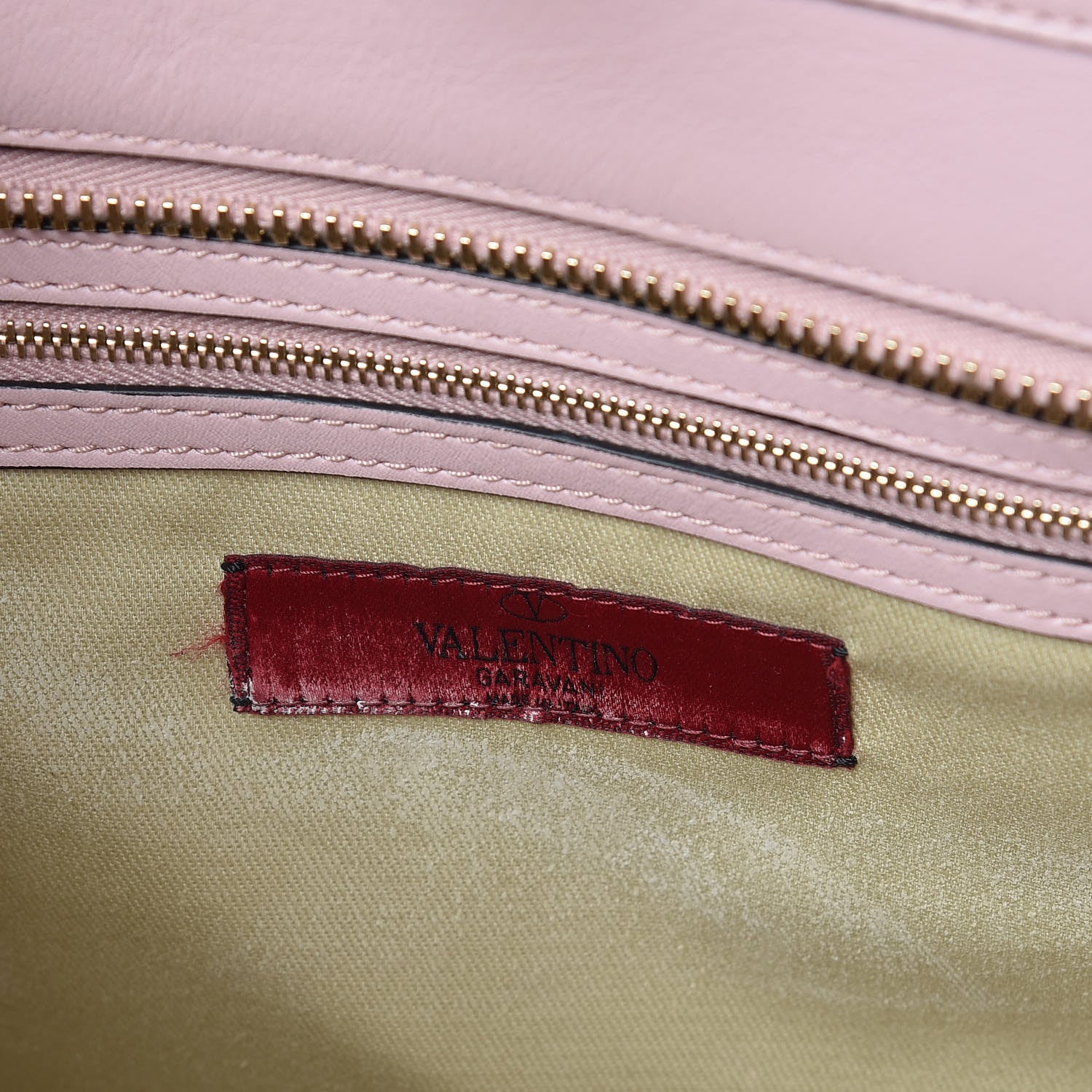 Valentino Garavani Vitello Rockstud Double Handle Tote Water Rose 6 of 13