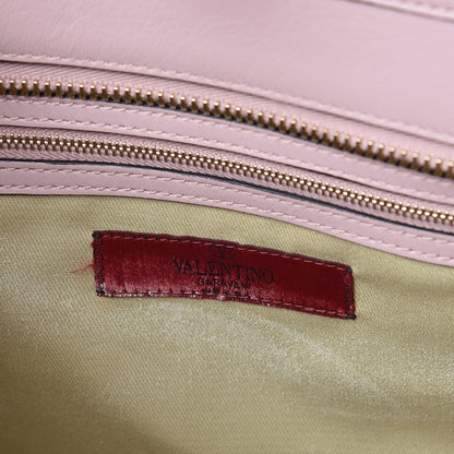 Valentino Garavani Vitello Rockstud Double Handle Tote Water Rose 6 of 13