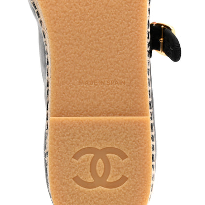 Chanel Lambskin Jute Mary Jane Flats 40 Black 7 of 10