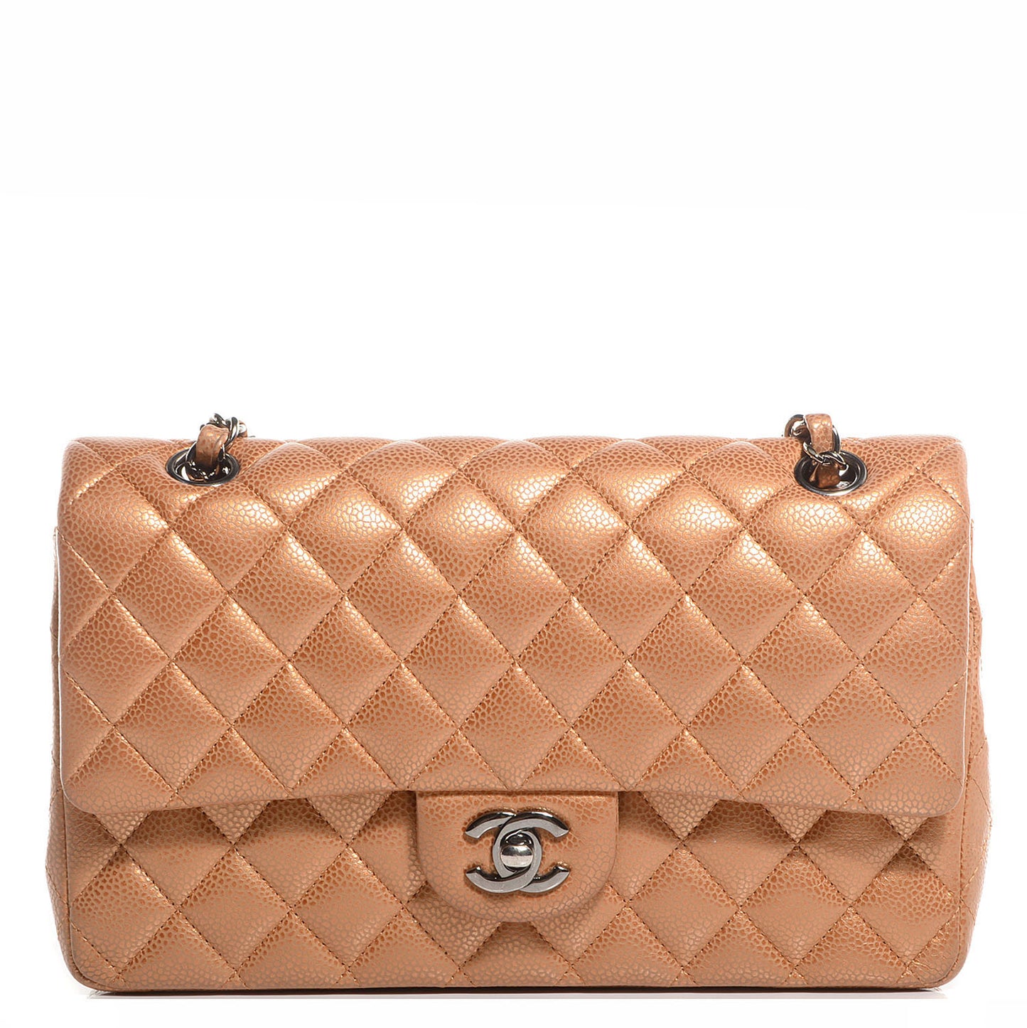 Caviar Medium Double Flap Copper