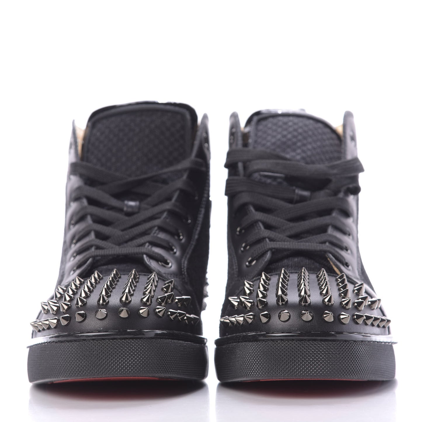 Calf Mesh AC Lou Spikes 2 Flat Sneakers 43.5 Black