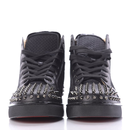 Christian Louboutin Calf Mesh AC Lou Spikes 2 Flat Sneakers 43.5 Black 2 of 10