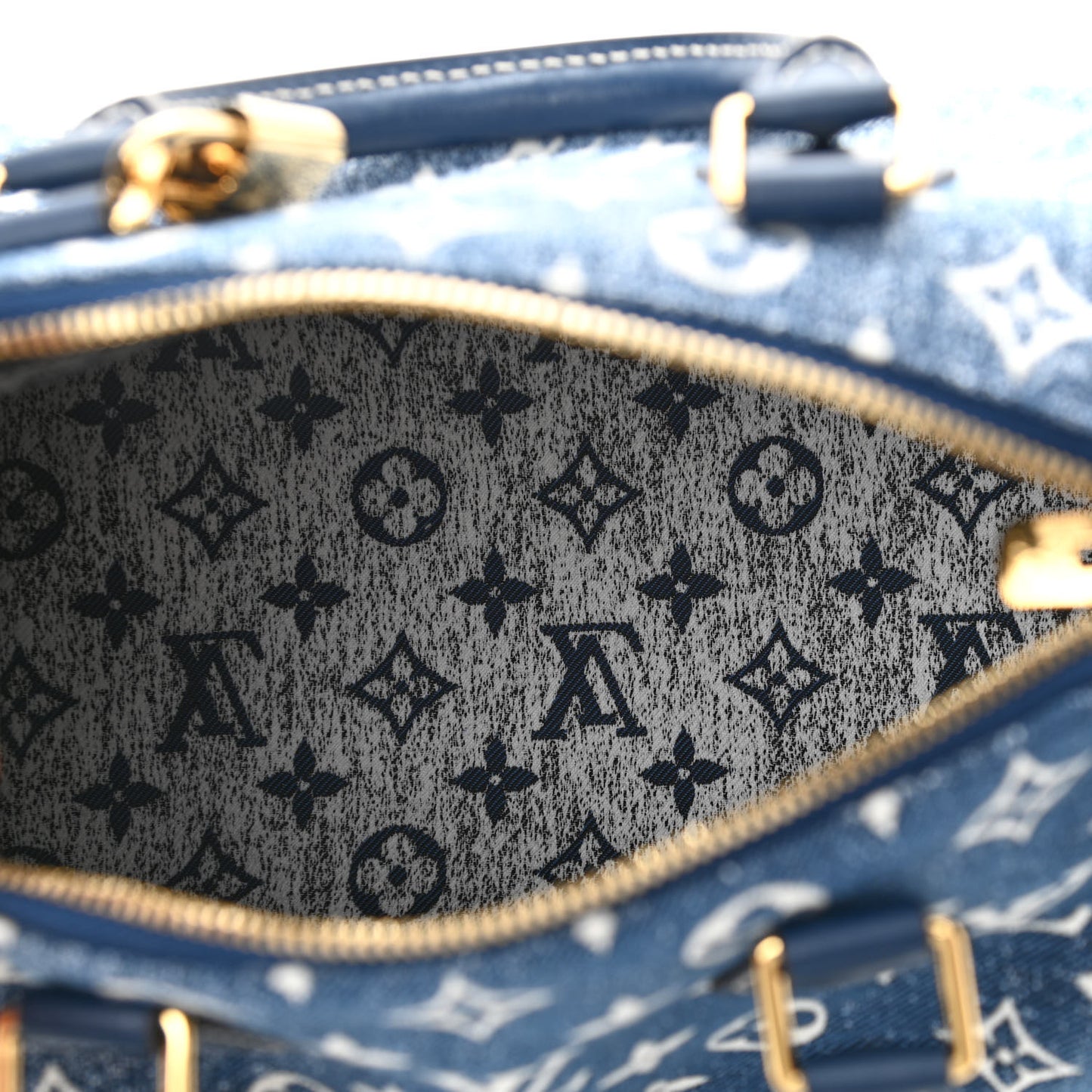 Monogram Jacquard Denim Speedy Bandouliere 25 Bleu