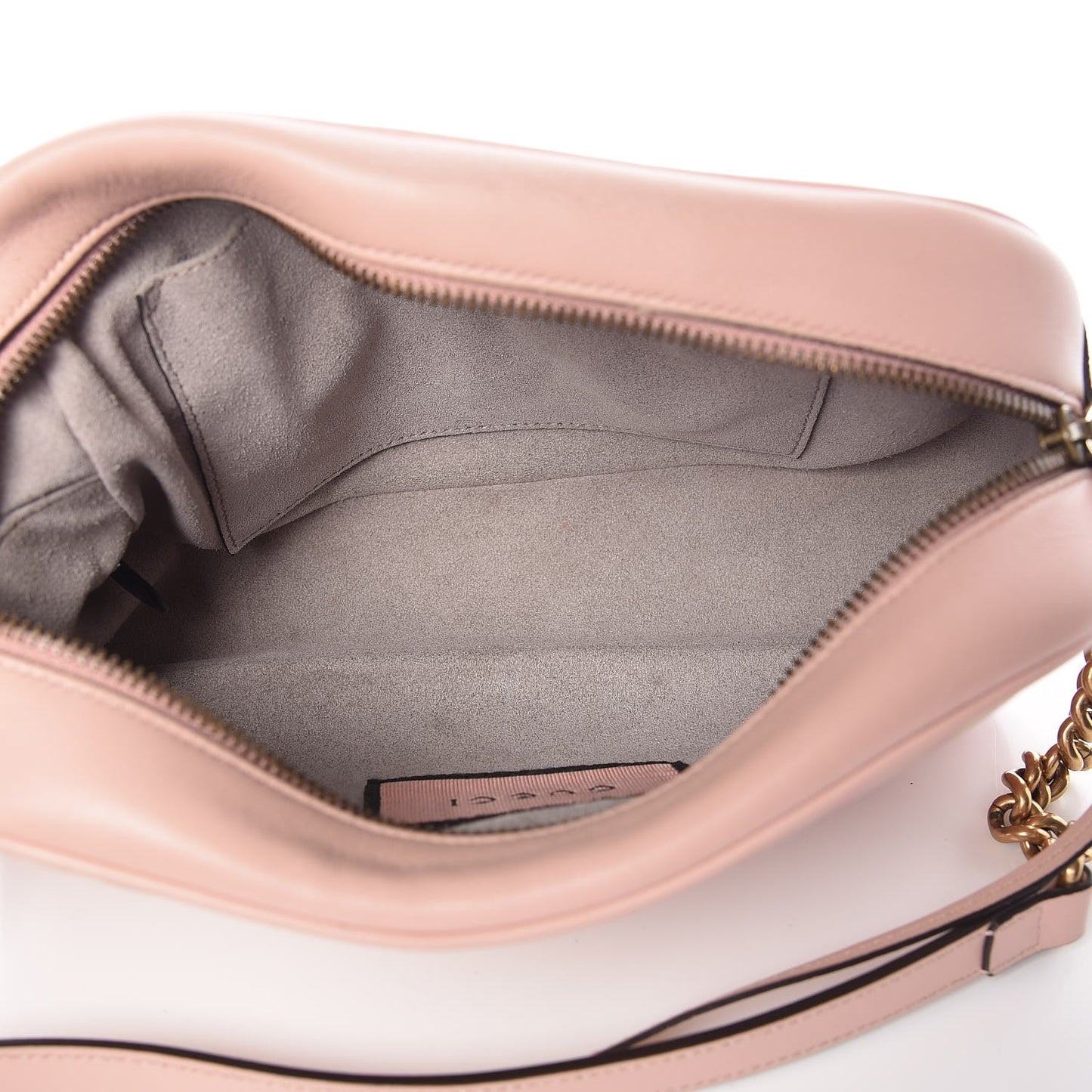 Calfskin Matelasse GucciGhost Small GG Marmont Chain Shoulder Bag Perfect Pink Rosa Ivory