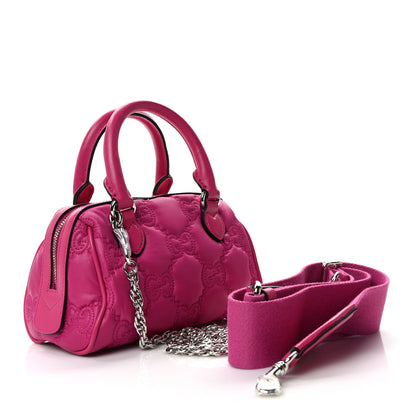 Gucci Nylon Calfskin Enamel GG Matelasse Mini Bowler Bag Lovely 3 of 11